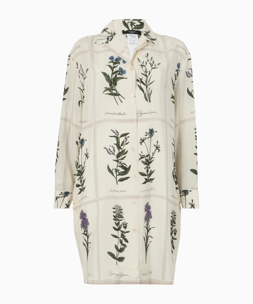Printed shirt dress