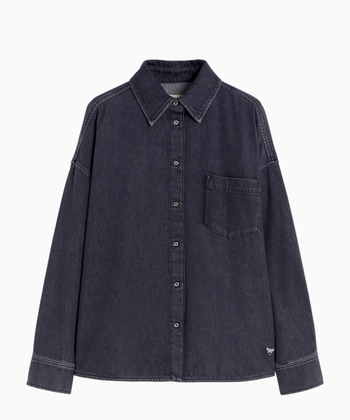 Cotton denim overshirt
