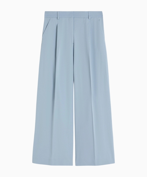 Stretch cotton gabardine trousers