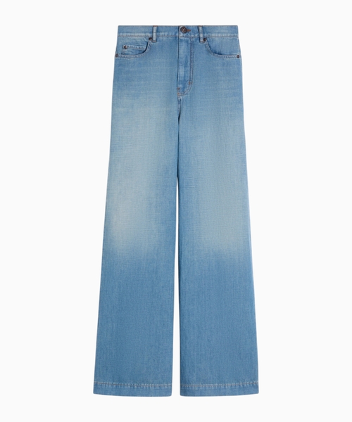 Kətan və pambıq denim şalvar