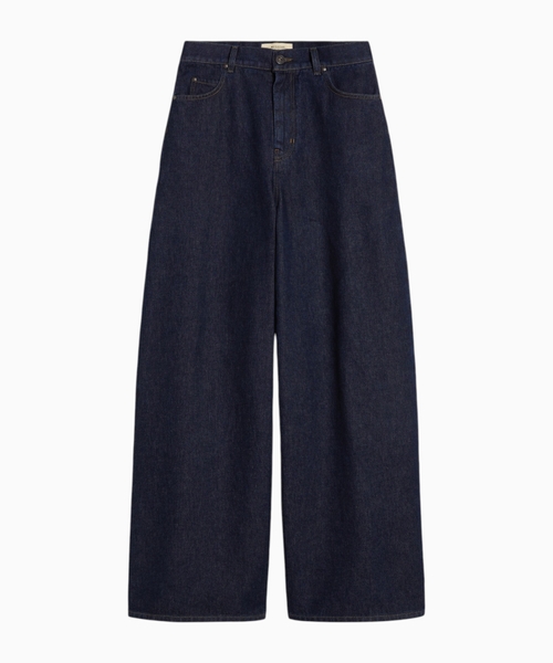 Enli biçimli pambıq denim şalvar