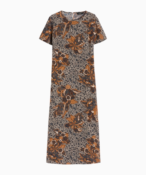 Printed silk crêpe de chine dress