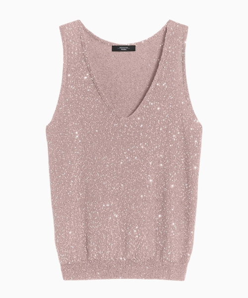 Payetli qolsuz top