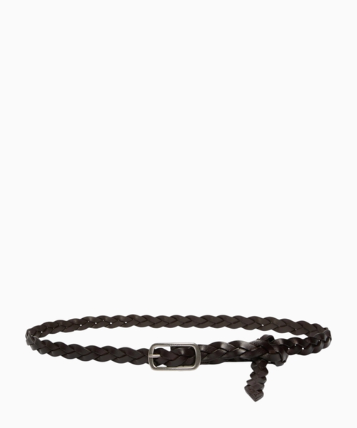 Woven leather belt
