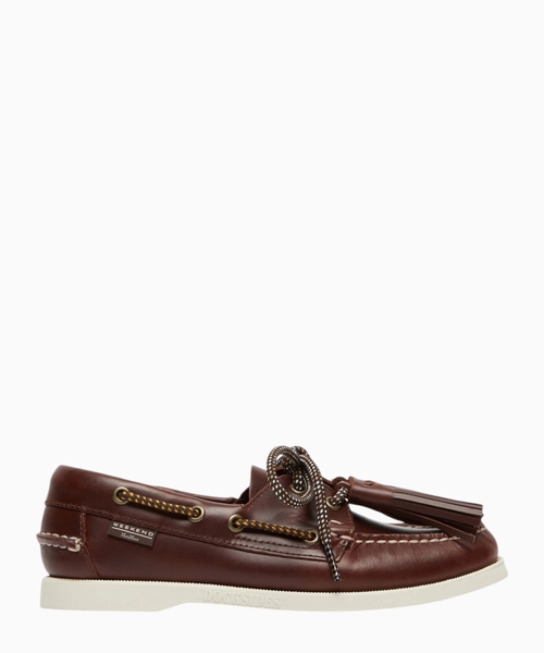 Leather boat moccasins