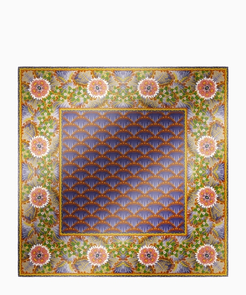 Printed silk twill foulard