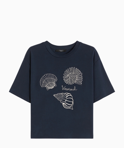 Printli pambıq cersi T-shirt