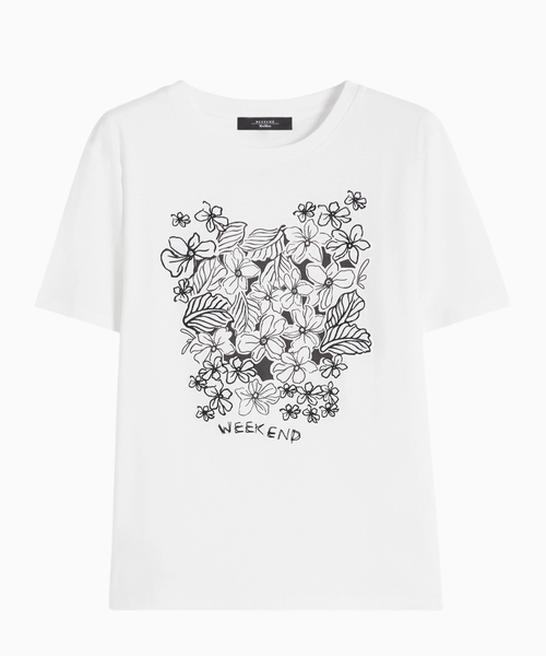 Jersey T-shirt with graphics