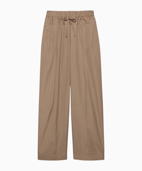 Wide-fit poplin trousers
