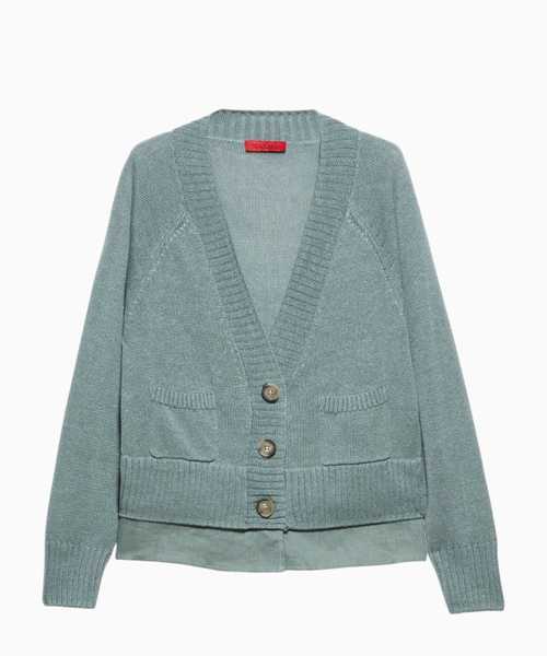 Linen-blend cardigan