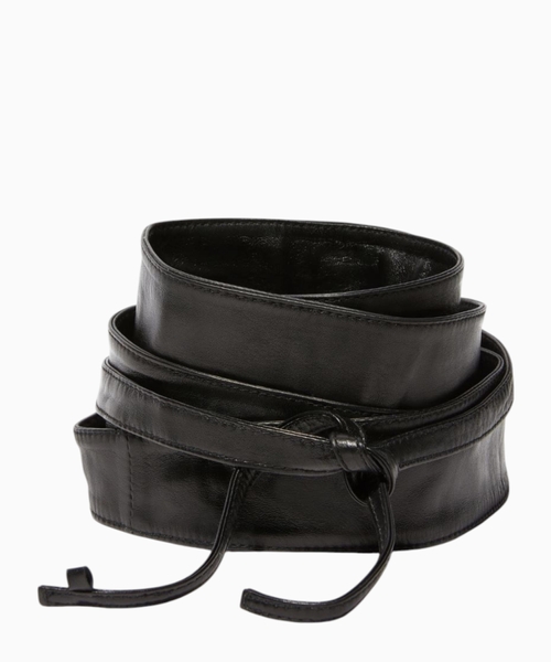 Nappa leather obi belt