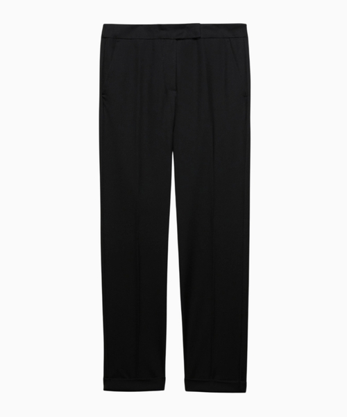 Straight-leg trousers with turn-ups