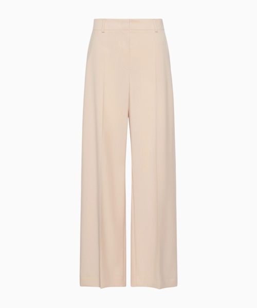 Stretch wool palazzo trousers
