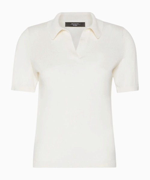 Silk and cotton yarn polo