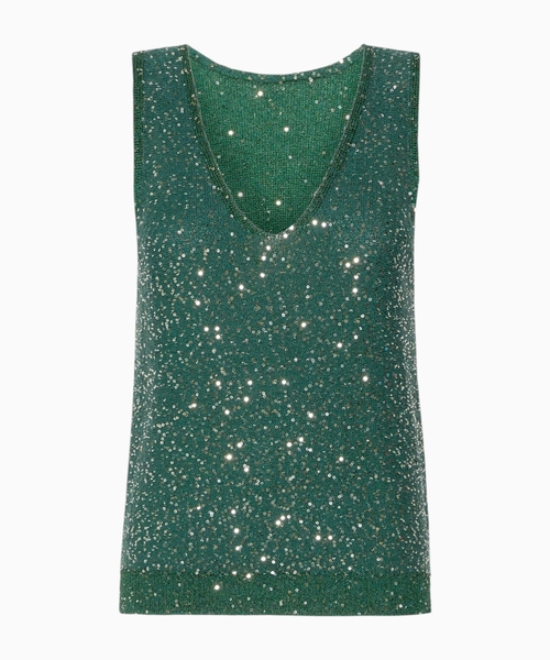 Payetli qolsuz top