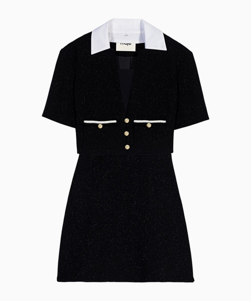 2-in-1 tweed dress