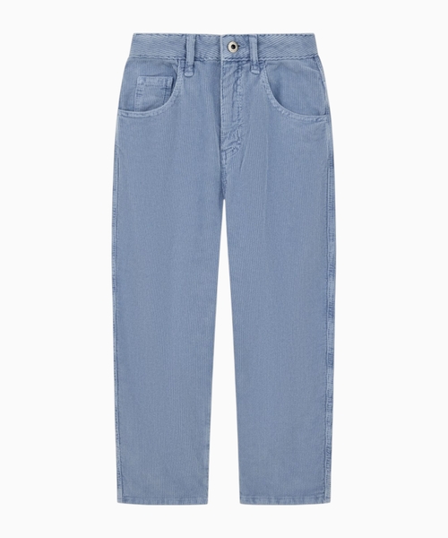 Regular-fit trousers in ribbed cotton