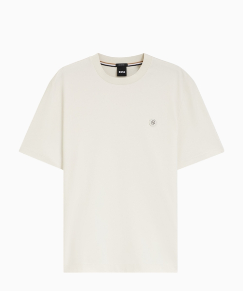 Logo-patch T-shirt in pure cotton