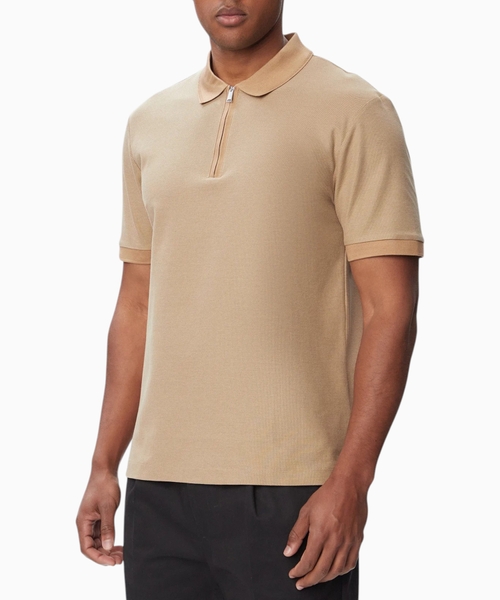 Zip polo shirt