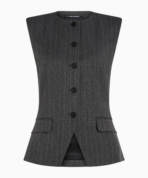 Pinstripe tailored vest