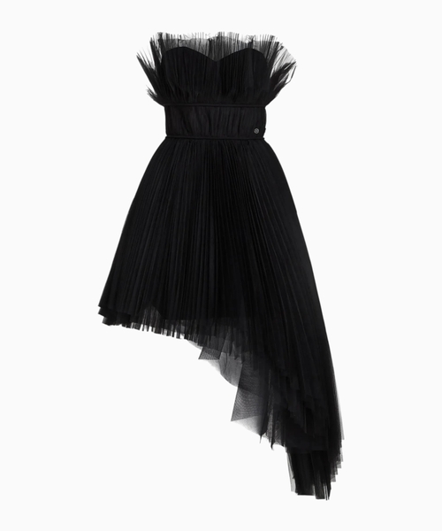 Asymmetric tulle dress