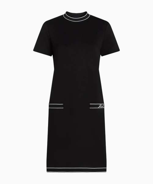 T-shirt dress with contrast trims