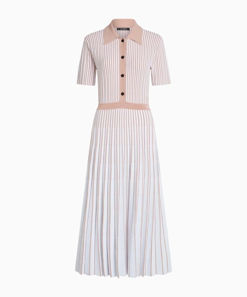 Pleated knit dress