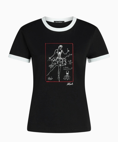 Dar biçimli Le ballet T-shirt