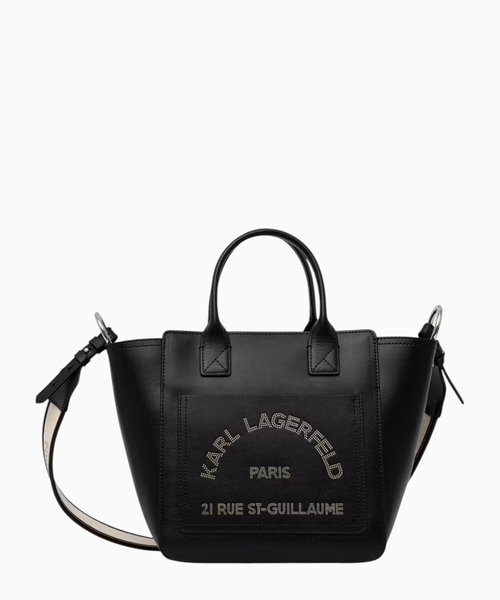 Logo leather bag