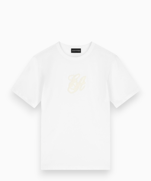 Футболка из супима с вышитым логотипом Signature Capsule