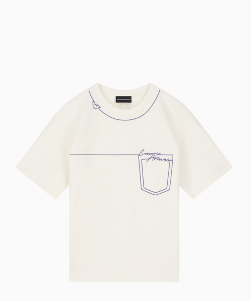 Cib naxışlı elastik viskoza T-shirt
