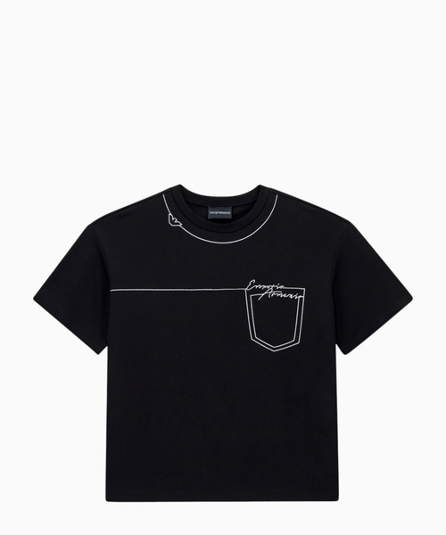 Cib naxışlı elastik viskoza T-shirt