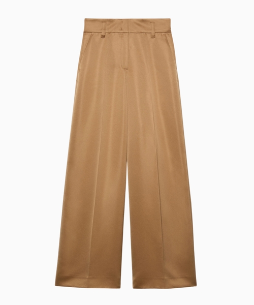 Wide-leg satin trousers