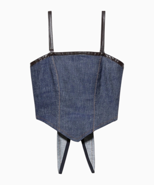 Cotton and linen denim top