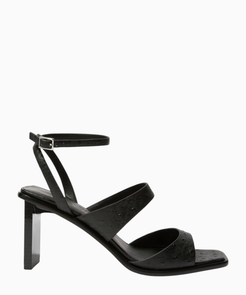 Textured leather sandals