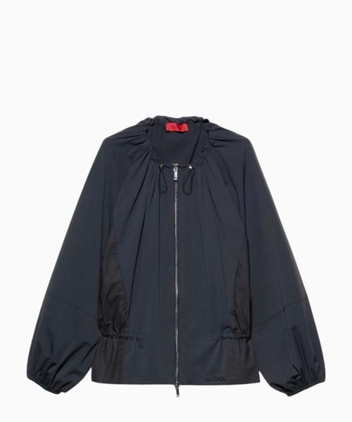 Drawstring jersey jacket
