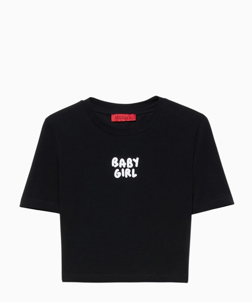 Printli qısa T-shirt