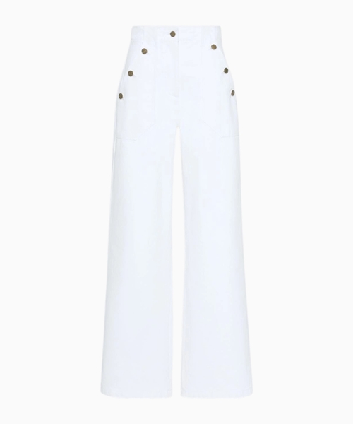 Enli biçimli qalın pambıq denim şalvar