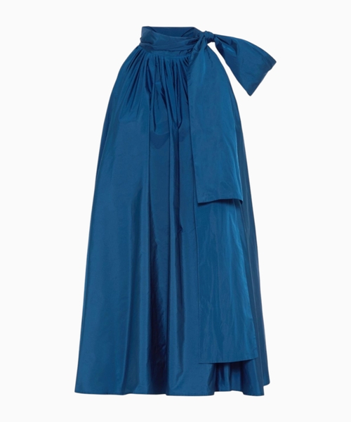 Satin dress with bow