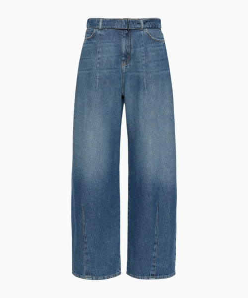Wide-fit cotton jeans
