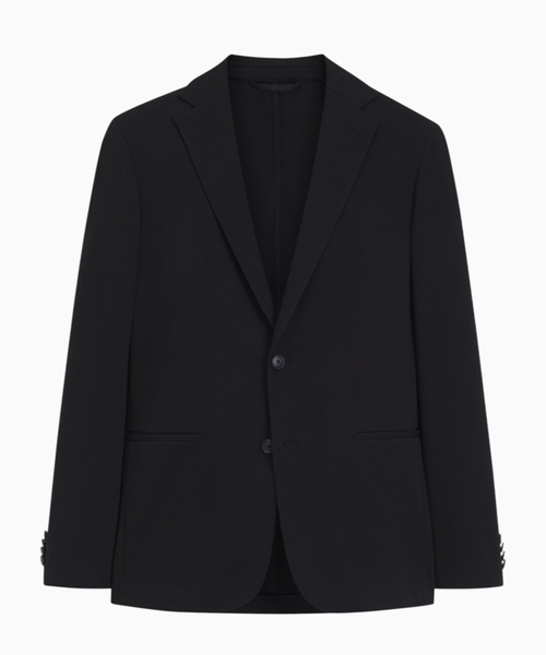Slim-fit blazer in cotton-blend jersey