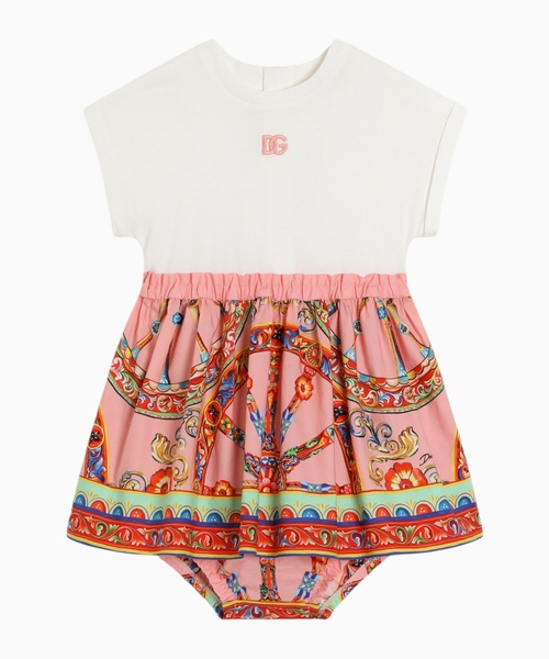 Carretto-print dress