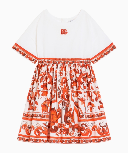 Majolica-print dress