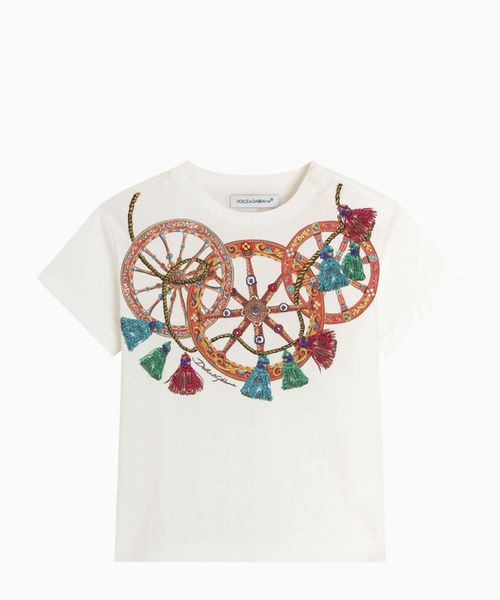 Jersey t-shirt with applications