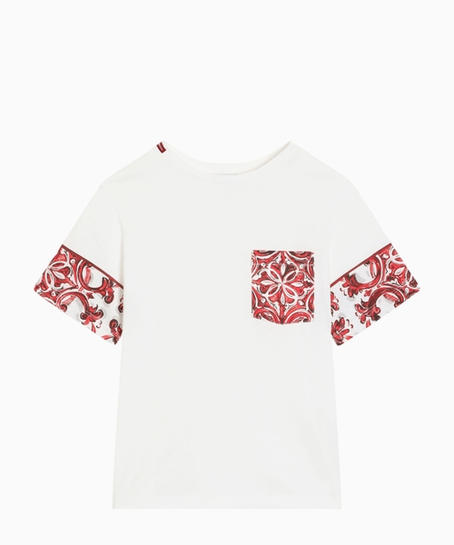 Majolica-print jersey t-shirt