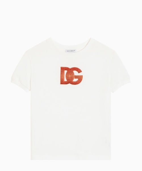 Jersey t-shirt with logo embroidery