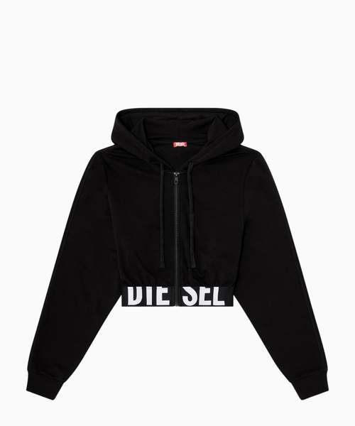 Cropped hoodie with logo