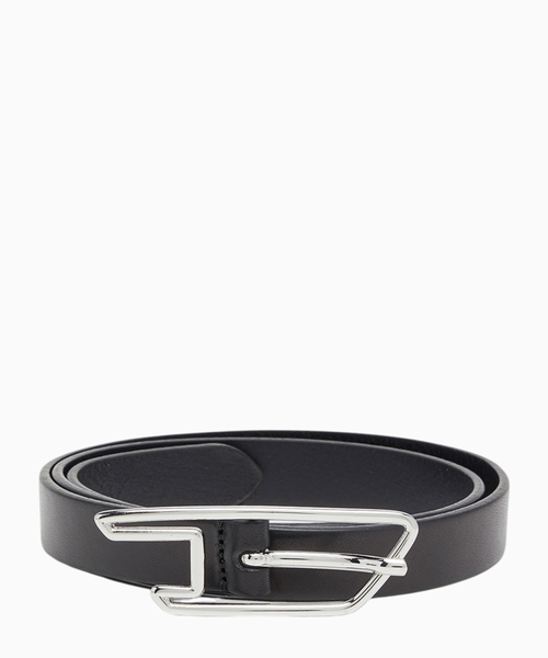 Belt in pull-up leather with D buckle
