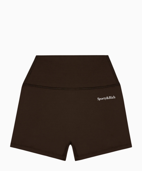Serif logo mini biker shorts