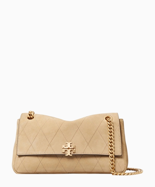Small Charlie quilted suede shoulder bag